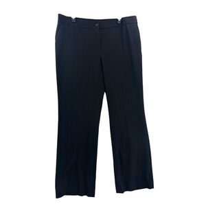 Talbots Womens Black Signature Boot Pants Size 14 Polyester Viscose Spandex